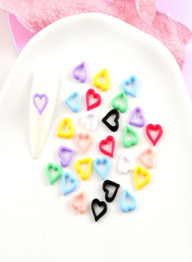 KACHIMOO Kawaii Nail Charms, 200 PCS Heart Stars Colorful Resin Art Charm Cute Gems for Women Girls Decorations - Image 5
